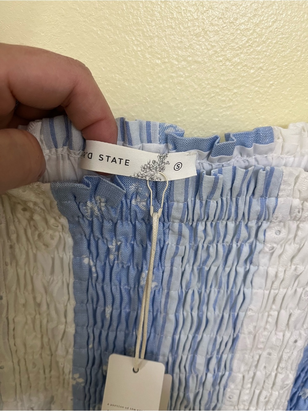 NEW Altar’d State Blue and White Este Maxi Dress Size Small and XL Available NWT - Picture 5 of 12